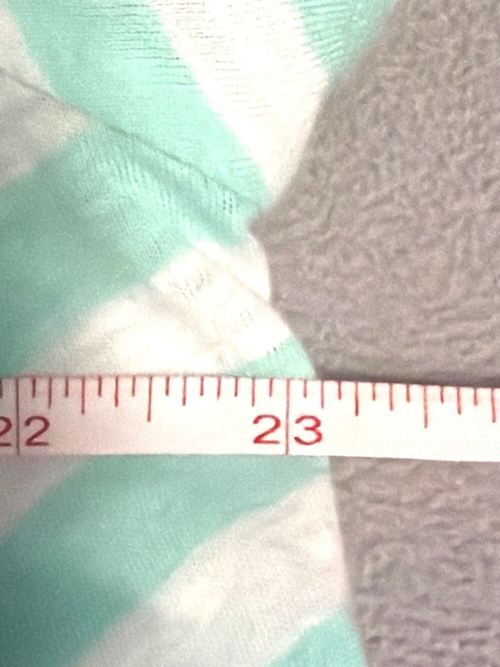 Mint Green & White Striped Short Sleeve Womens Top Size XL - Picture 3 of 4